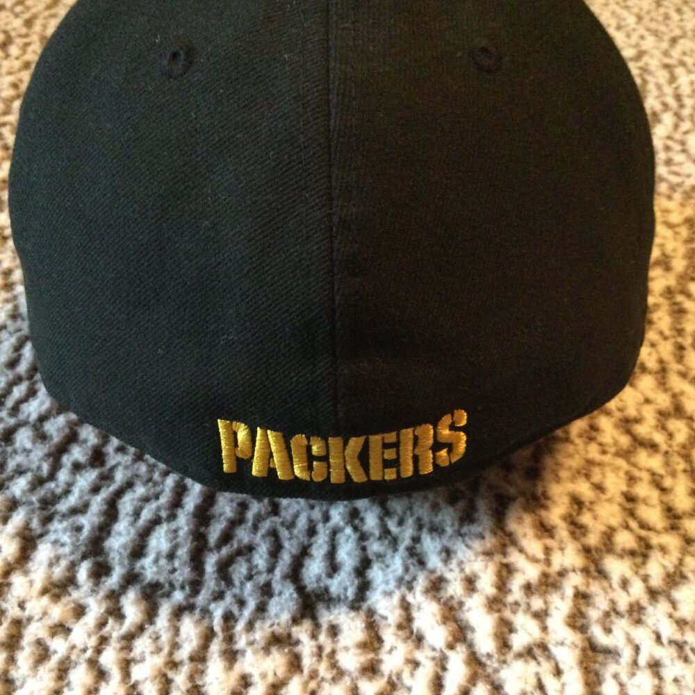 NFL Green Bay Packers Fitted NFL New Era 7 1/2 Black "PACKERS G LOGO" - Picture 3 of 4